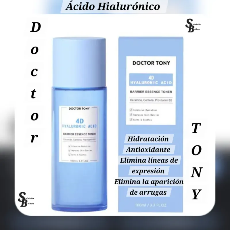 Tónico facial Dr. Tony de Ácido Hialurónico