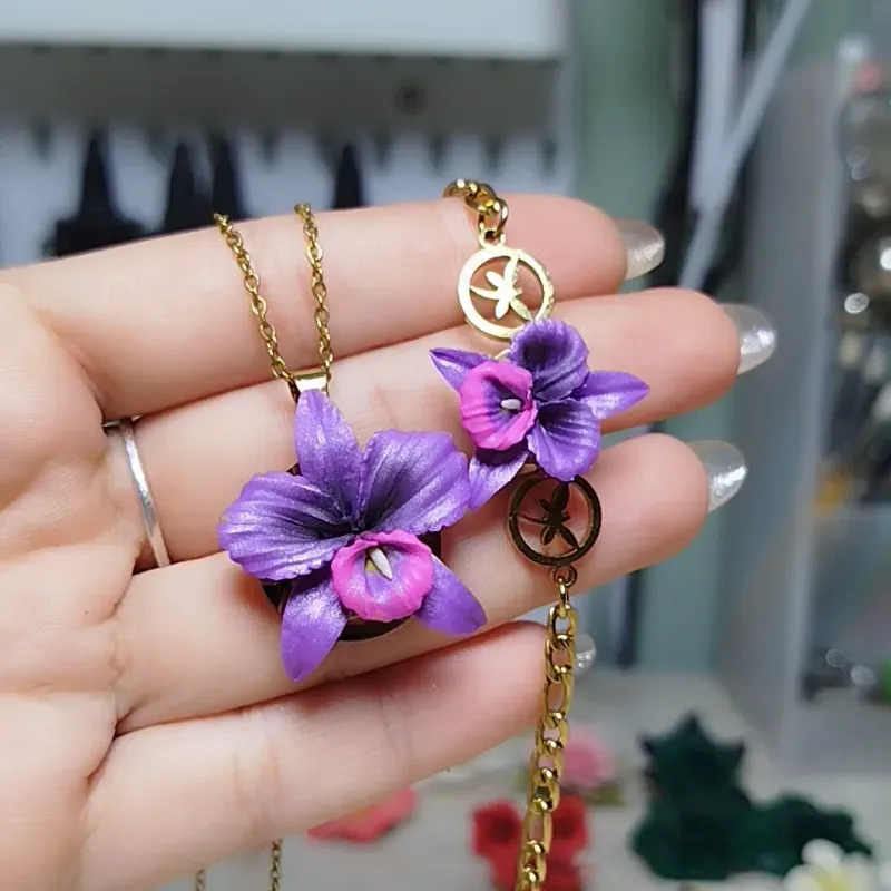 ✨ Dúo de Orquídeas Lila Violeta✨