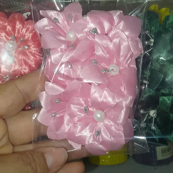 Flores de tela | rosado claro 6x