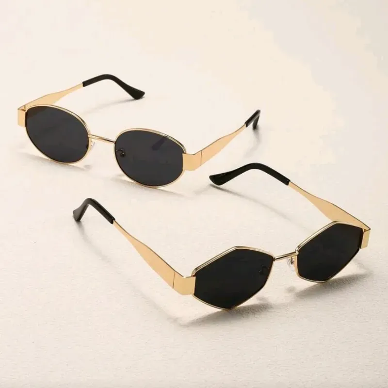  Gafas de metal onda retro