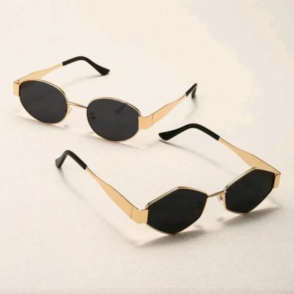  Gafas de metal onda retro