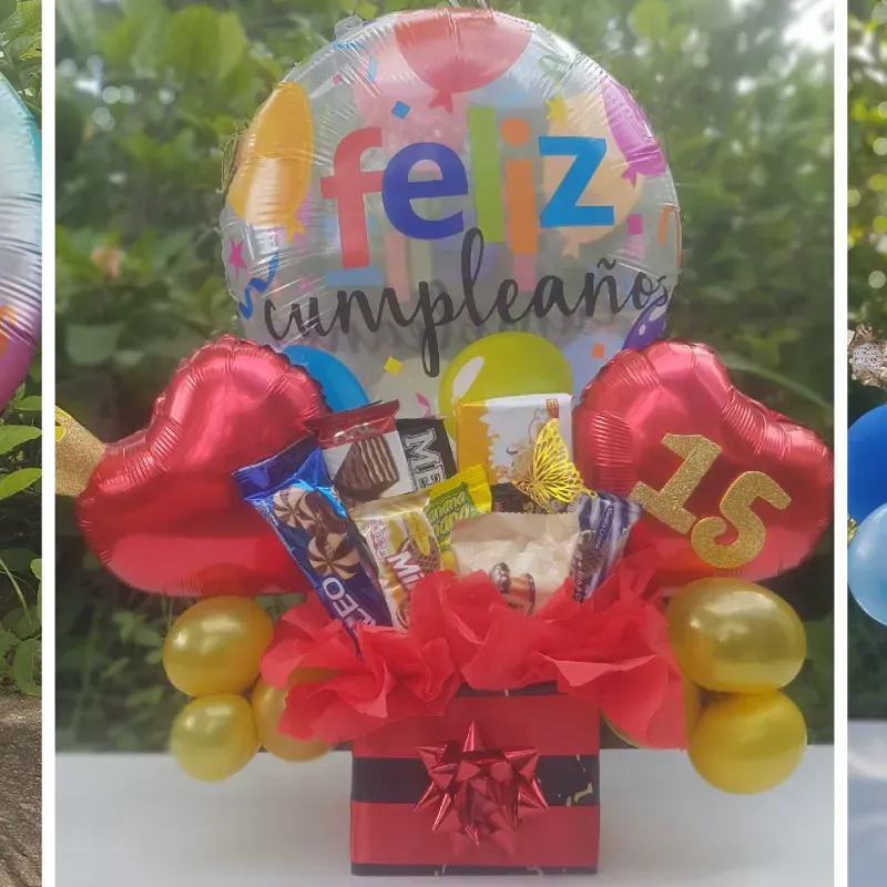 Caja cuadrada de feliz cumpleaños