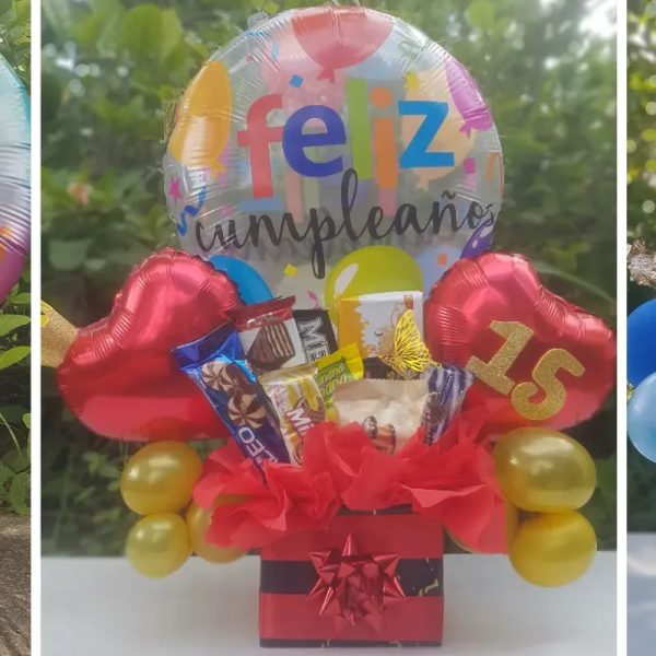 Caja cuadrada de feliz cumpleaños