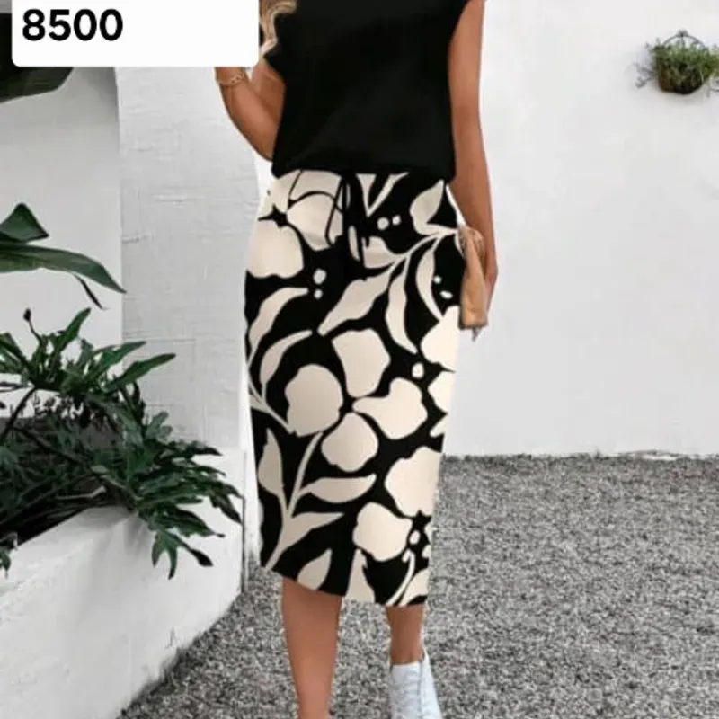 Conjunto de falda estampado