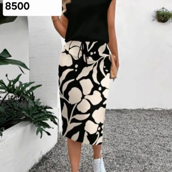 Conjunto de falda estampado