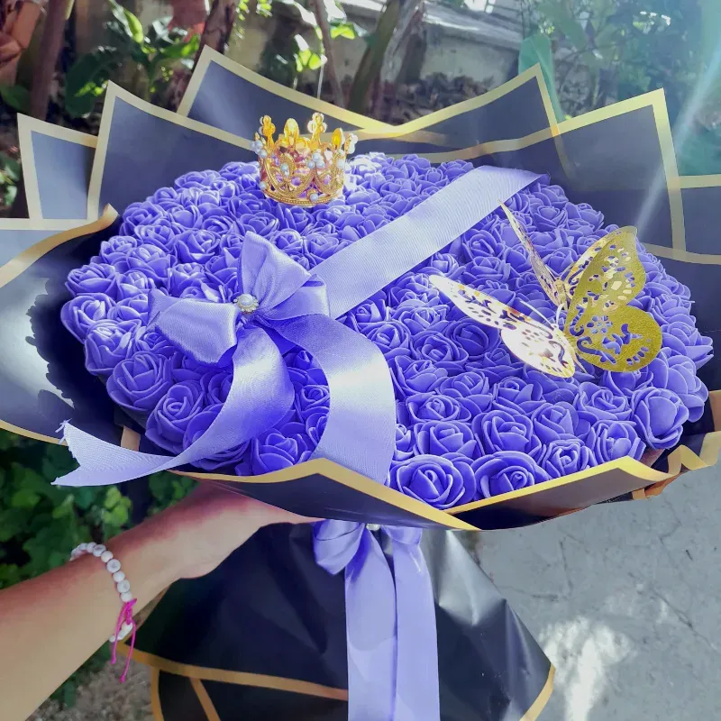 200 rosas pequeñas en foami 