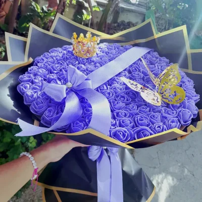 200 rosas pequeñas en foami 