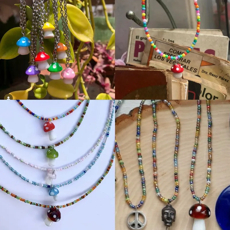 Collares con honguitos