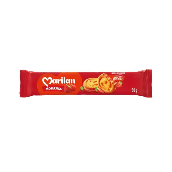 Galletas Marilan Bauny relleno sabor morango.