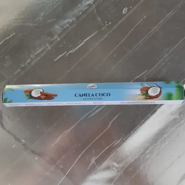 INCIENSO CANELA CON COCO 20 UNIDADES