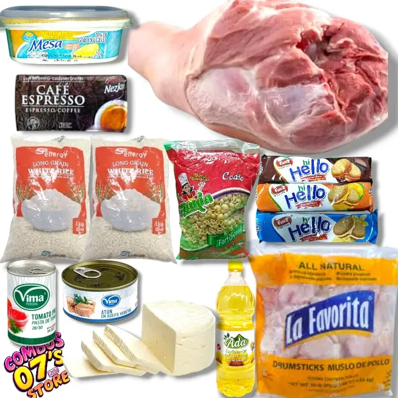#  **COMBO 16-- 100 USD – PORK PACK + MERCADO SEMANAL (con queso)**