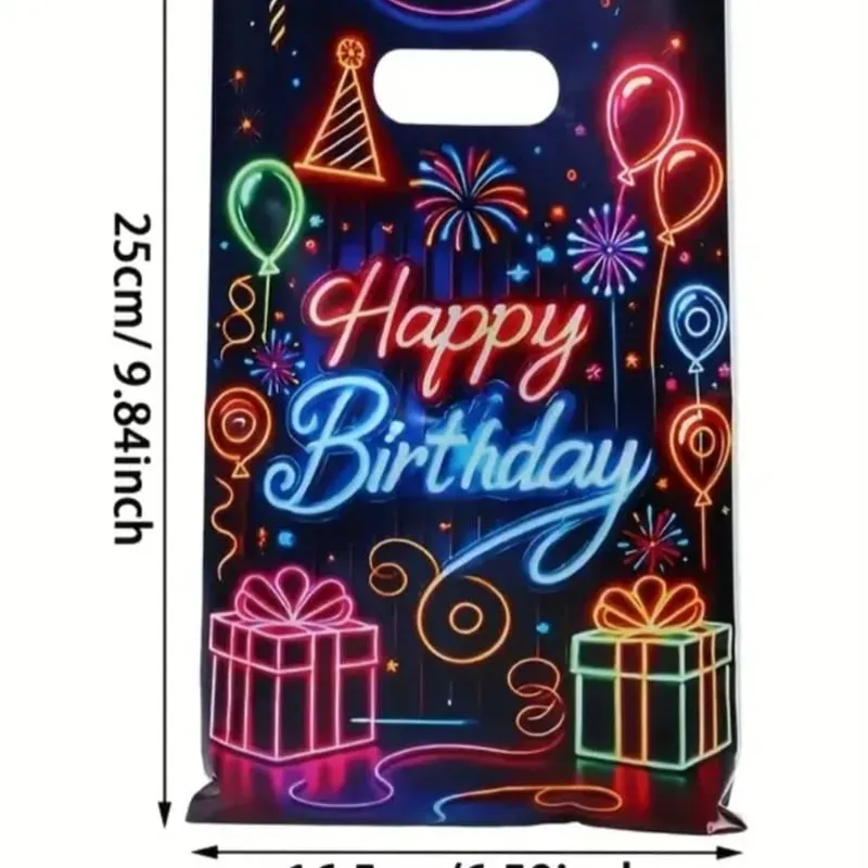 Bolsas Regalo Feliz Cumpleaños Negras