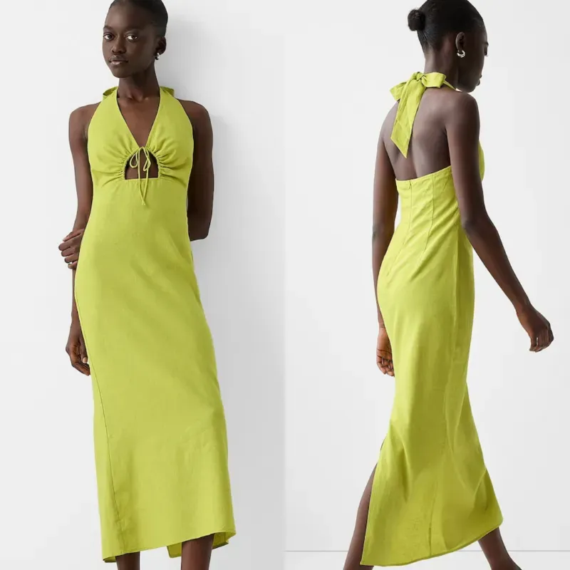 Vestido largo de lino