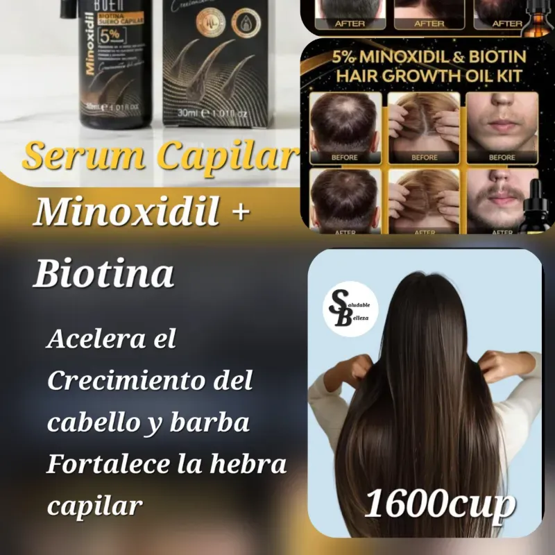 Serum Capilar de Minoxidil con Biotina
