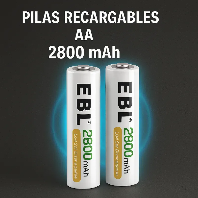  Pilas Recargables AA 2800mAh EBL (2 Unidades)