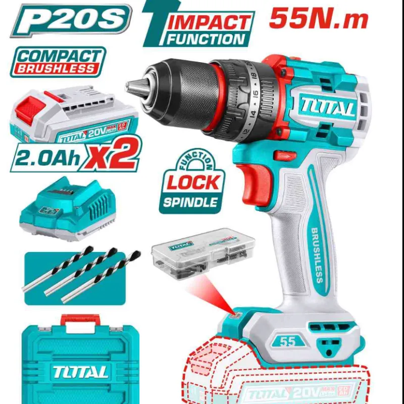 Taladro de impacto inalámbrico compacto sin escobillas