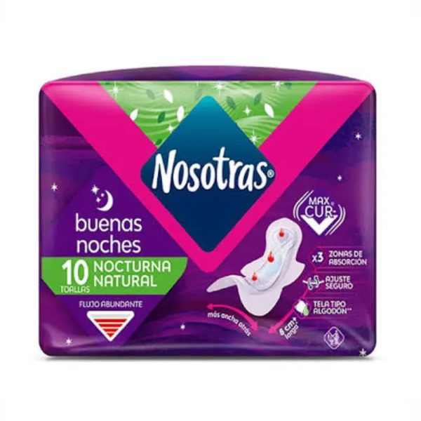 Toallas higienicas naturales buenas noches Nosotras