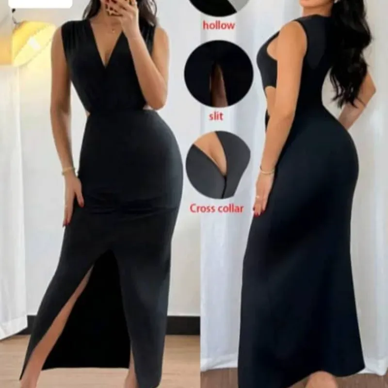 Vestido negro ajustado