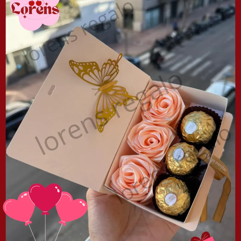 Caja con flores eternas