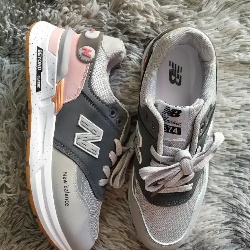 New balance clásicas gris y rosa