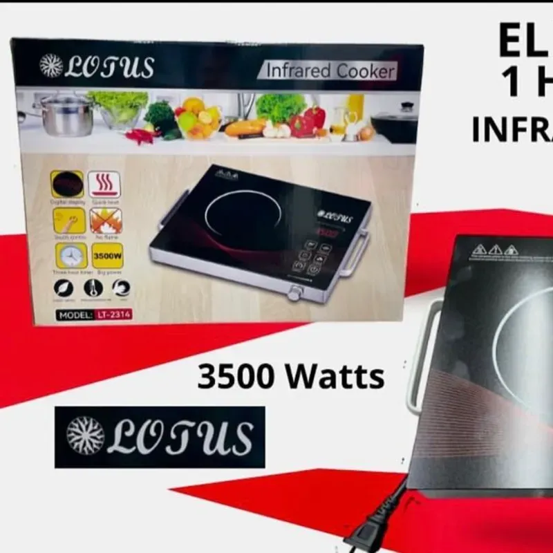 Cocina eléctrica Infrarroja sencilla . Marca Lotus