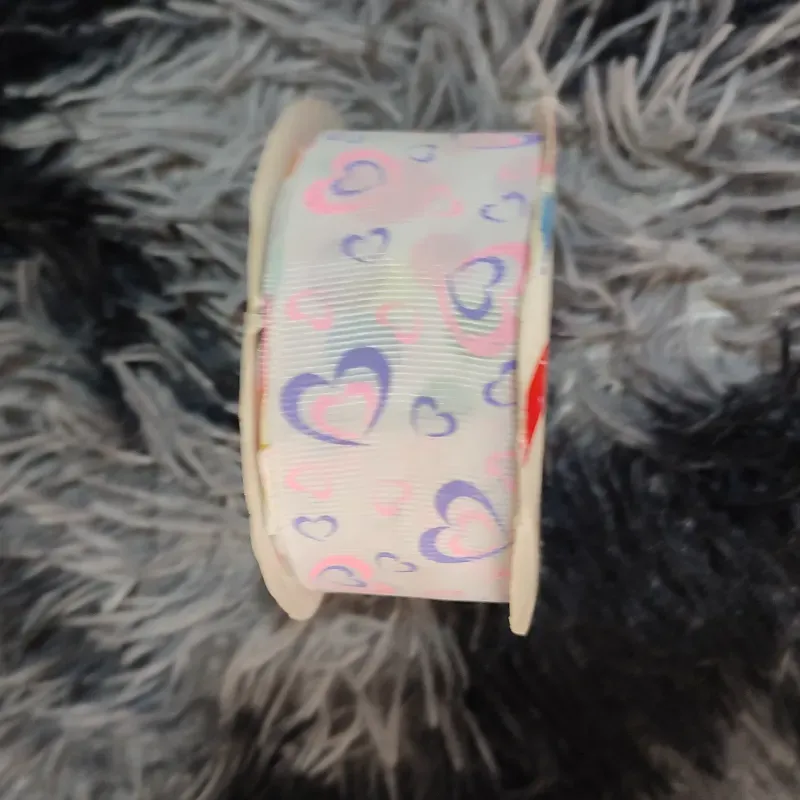 Cinta de falla 4cm adornada corazones varios tamaños