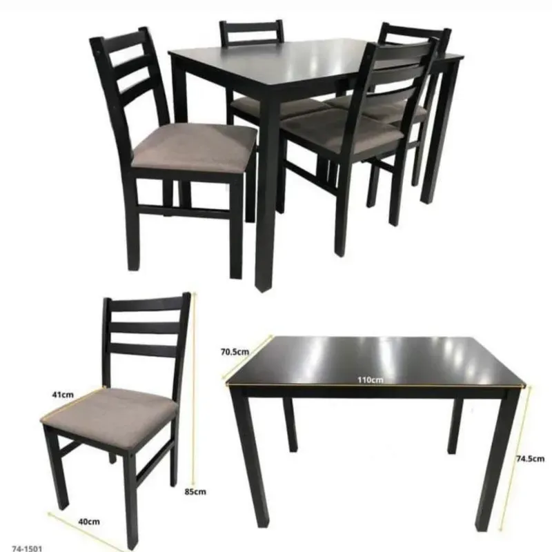 Juego de mesa de 4 sillas