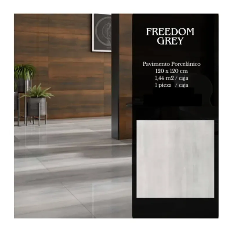 Pavimento porcelánico Freedom grey 120x120 cm 3737000250