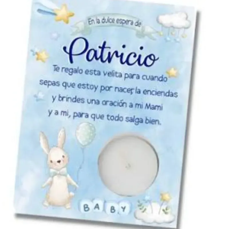 Vela Decorada para Revelacion de Sexo