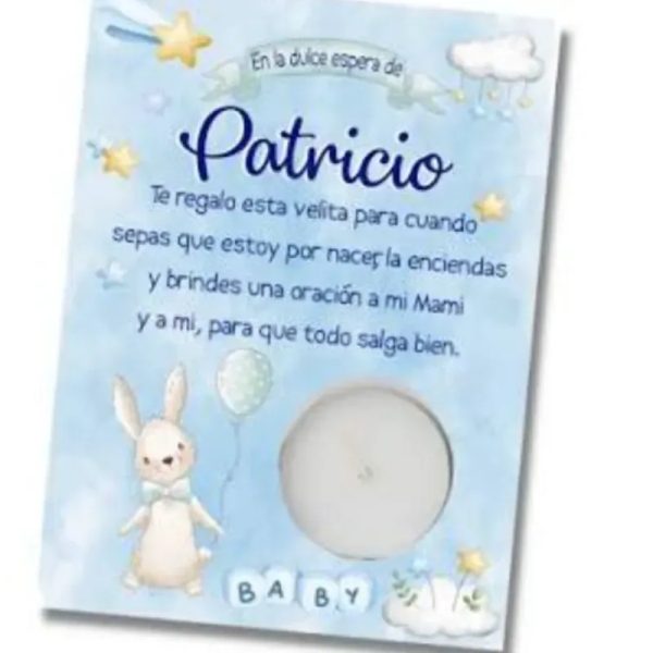 Vela Decorada para Revelacion de Sexo