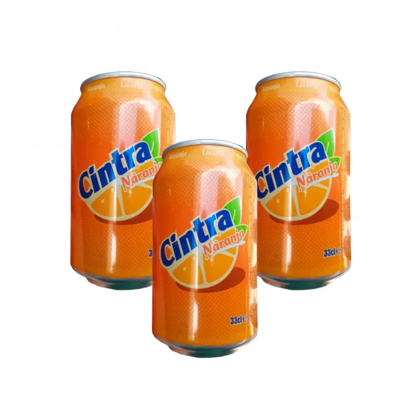 Refresco Cintra de Naranja - caja de 24 unidades de lata 330 ml c/u *Nuevo Producto Importado