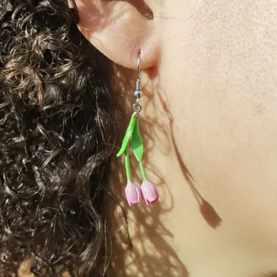 Aretes Tulipán Doble