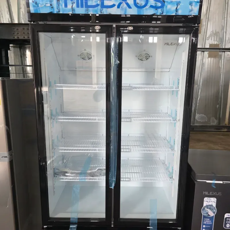 Nevera exibidora de doble puerta de cristal 19.7 pies