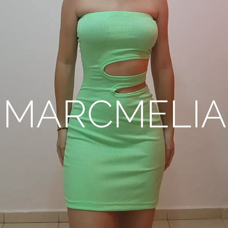 VESTIDO MINI SILUETA VERDE