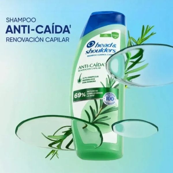 Shampoo Head & Shoulders Anti-Caída' Renovación Capilar con Romero 375 ml