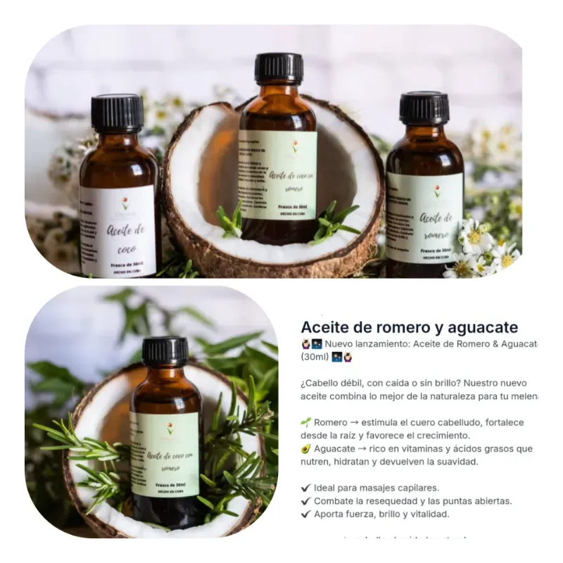 Aceites capilares Romero. Jengibre