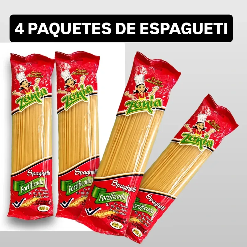 4 PAQUETE DE ESPAGUETI 
