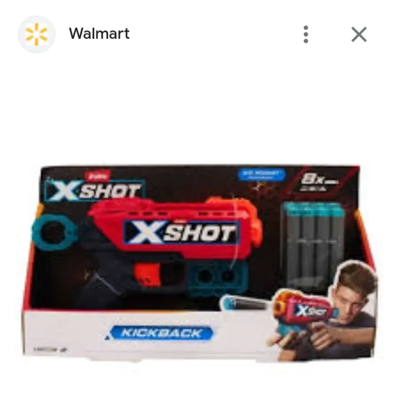 Pistola de juguete xshot con 8 dardos