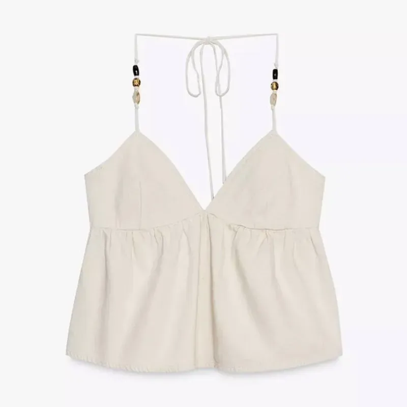 Top Beige con Piedras