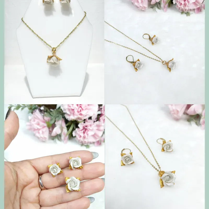 ✨Juego de Botones Perlado y Dorado✨