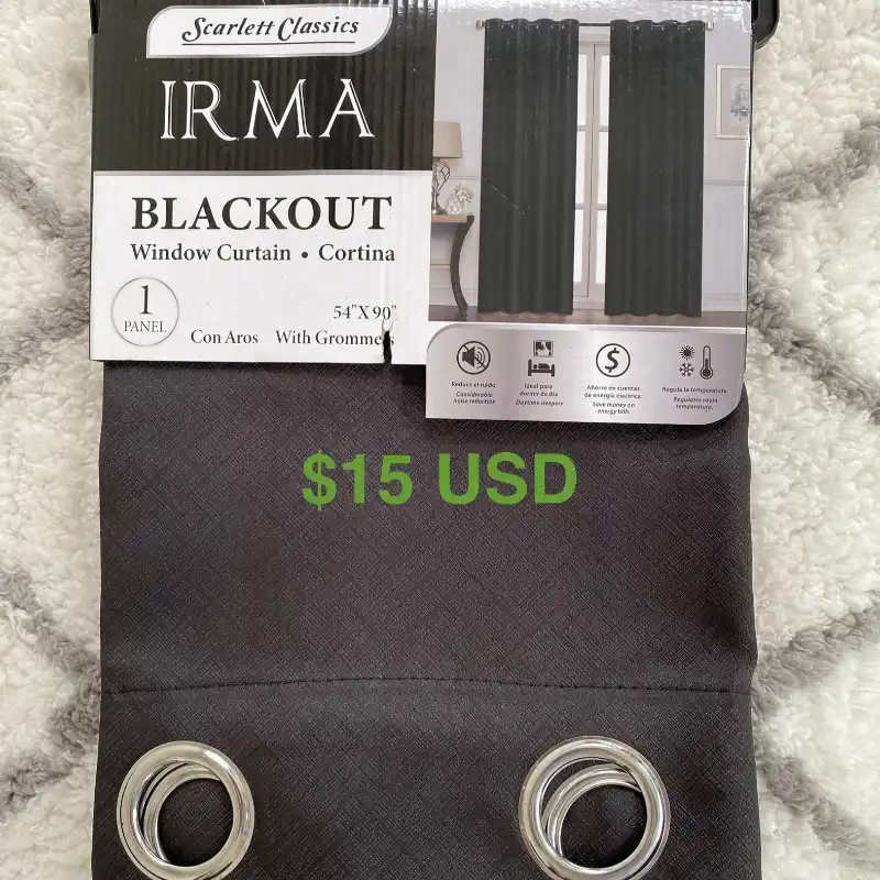 Cortinas Blackout 55x90” negra