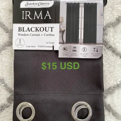 Cortinas Blackout 55x90” negra