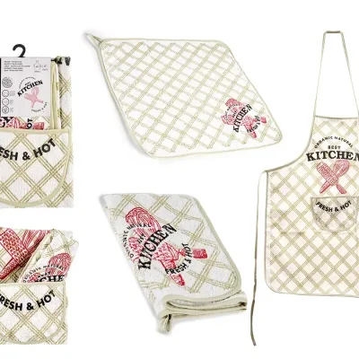Set delantal paño cocina rizo fresh
