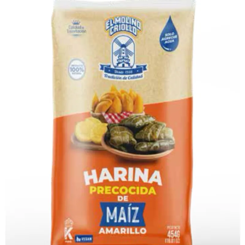 Harina Precocida de Maíz Amarillo El Molino Criollo
