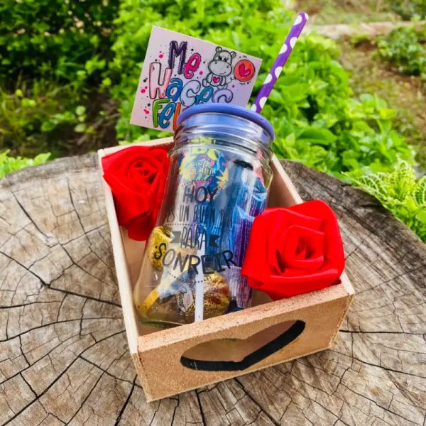 Caja de madera con candy