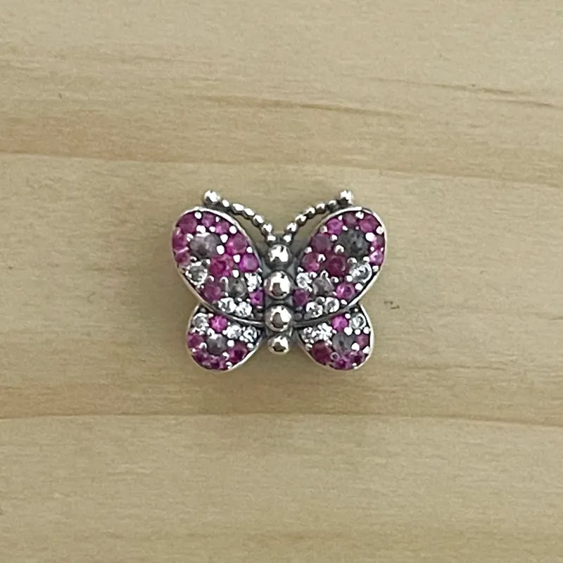 Charm Mariposa Brillo Rosado