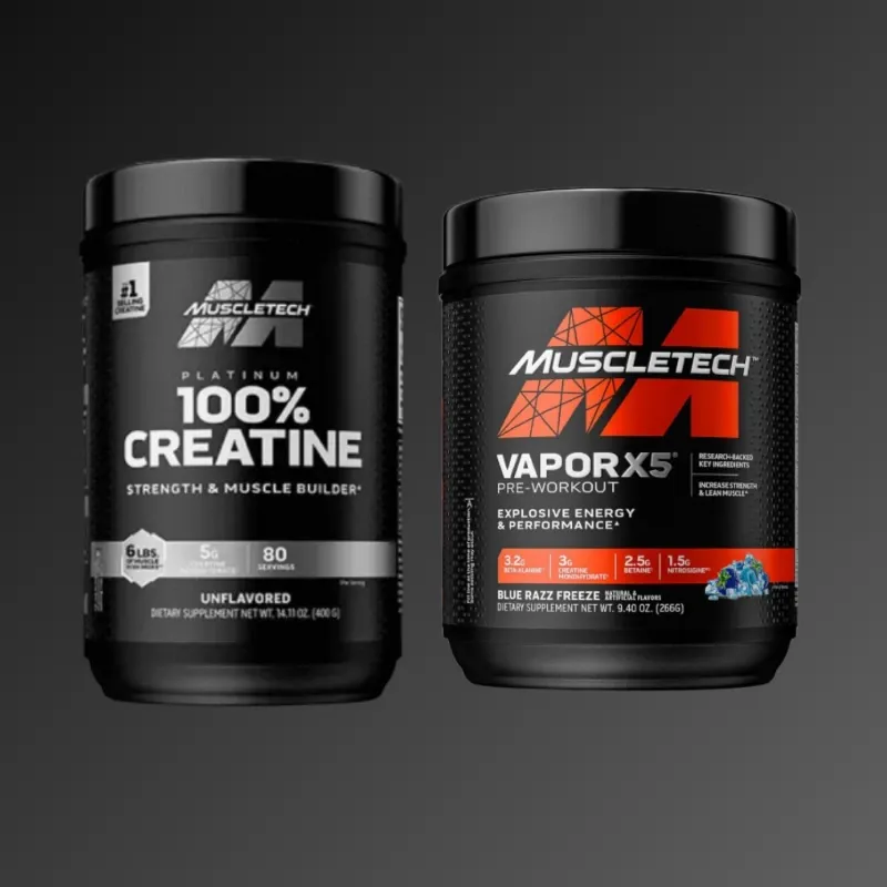 COMBO CREATINA PLATINUM + PRE-ENTRENO VAPOR 5X