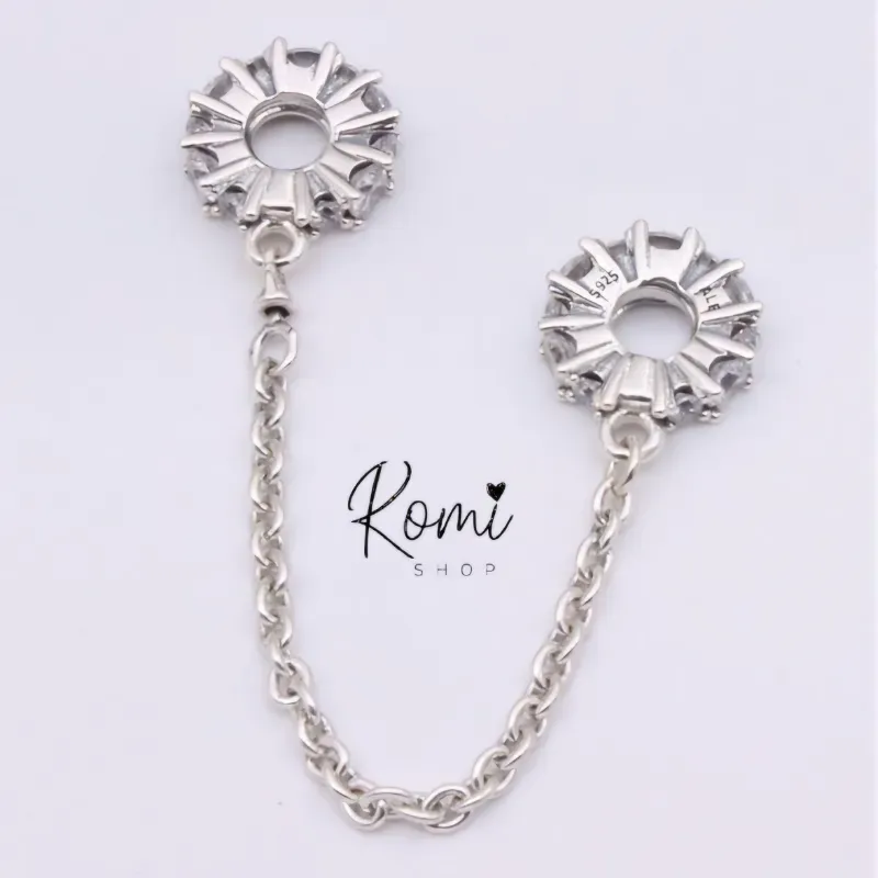 Cierre de seguridad con cadenita S925 Pandora original