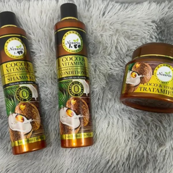  Línea Capilar Coco & Vitamina E – Nutrición profunda y control del frizz