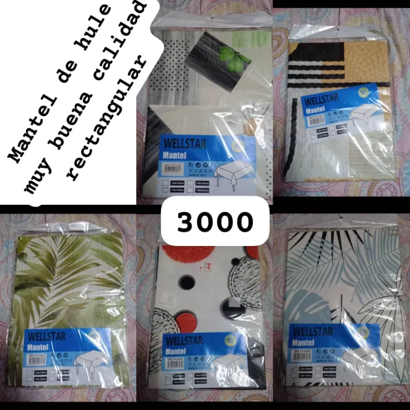 Mantel de hule rectangular